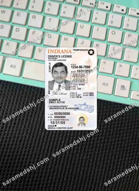 USA Indiana driving license under 21 photolook FRONT